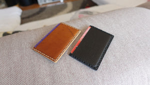 Simple leather card sleeves